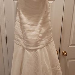 Forever Yours One Shoulder Beaded Accents Ivy Wedding Dress with Train - Size 20