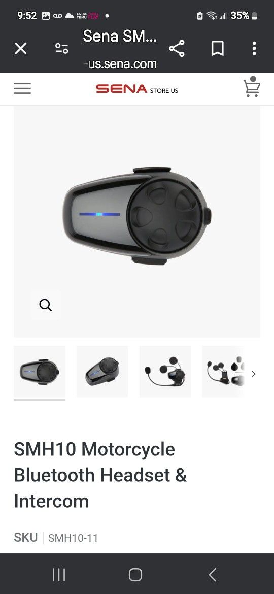 SMH10 Bluetooth, Stereo Headset And Intercom For Motorcycle