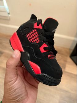 Nike Air Jordan 4 Retro 'Red Thunder' Toddler Sneakers BQ7670-016 - SZ 6C