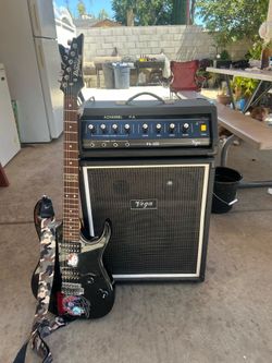 Guitar and halfstack amp