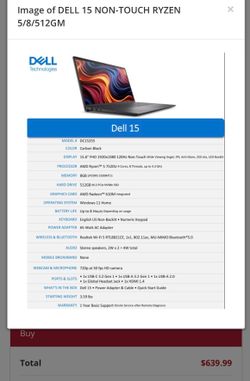Dell 15 Non Touch Laptop $400OBO