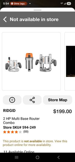 Ridgid 2HP Multi Base Router Combo
