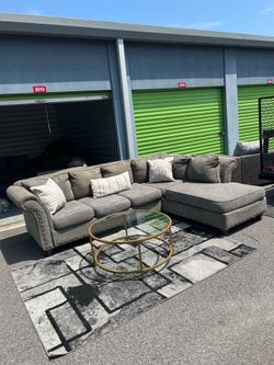 Gray L-Shape Sectional Sofa (Delivery)