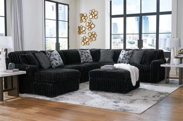 Brand New Ashley Midnight Madness 4 Pc Sectional 