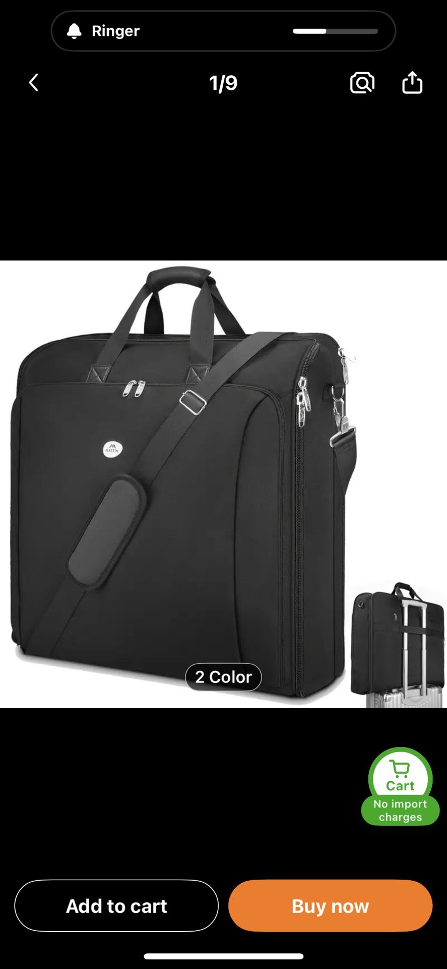 Travel Bag For Hang Ups