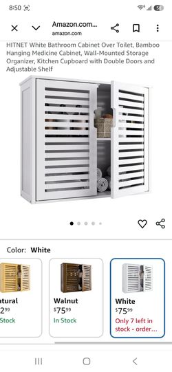 HITNET White Bamboo Medicine Cabinet