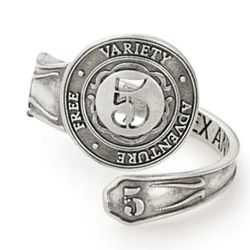 Sterling Silver Alex And Ani Spoon Number Ring 