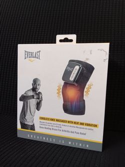 CORDLESS KNEE MASSAGER WITH HEAT AND VIBRATION