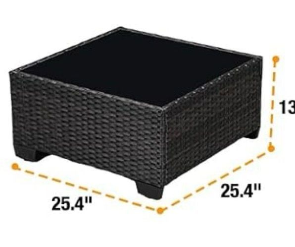 ONE wicker chair & ONE table: Brand new patio