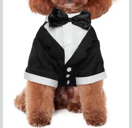 Dog Tuxedo Costume with Bow Tie XXL