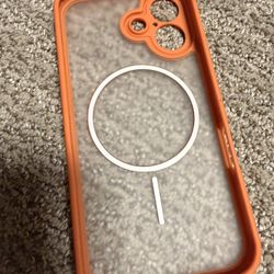 iphone 16 Orange Case With Camera Protection