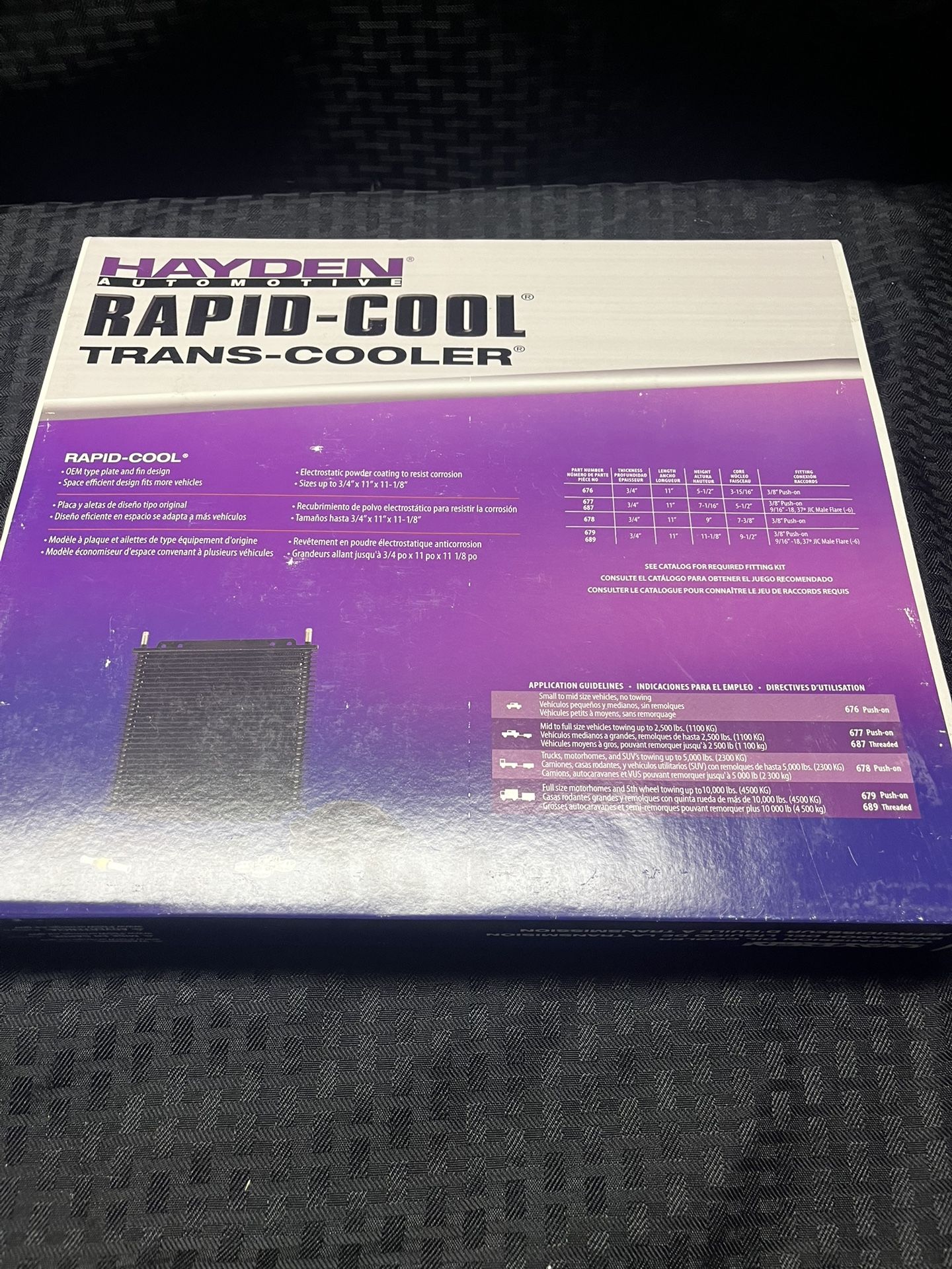 NEW - Hayden Automotive 678 Rapid-Cool Transmission Oil Cooler 