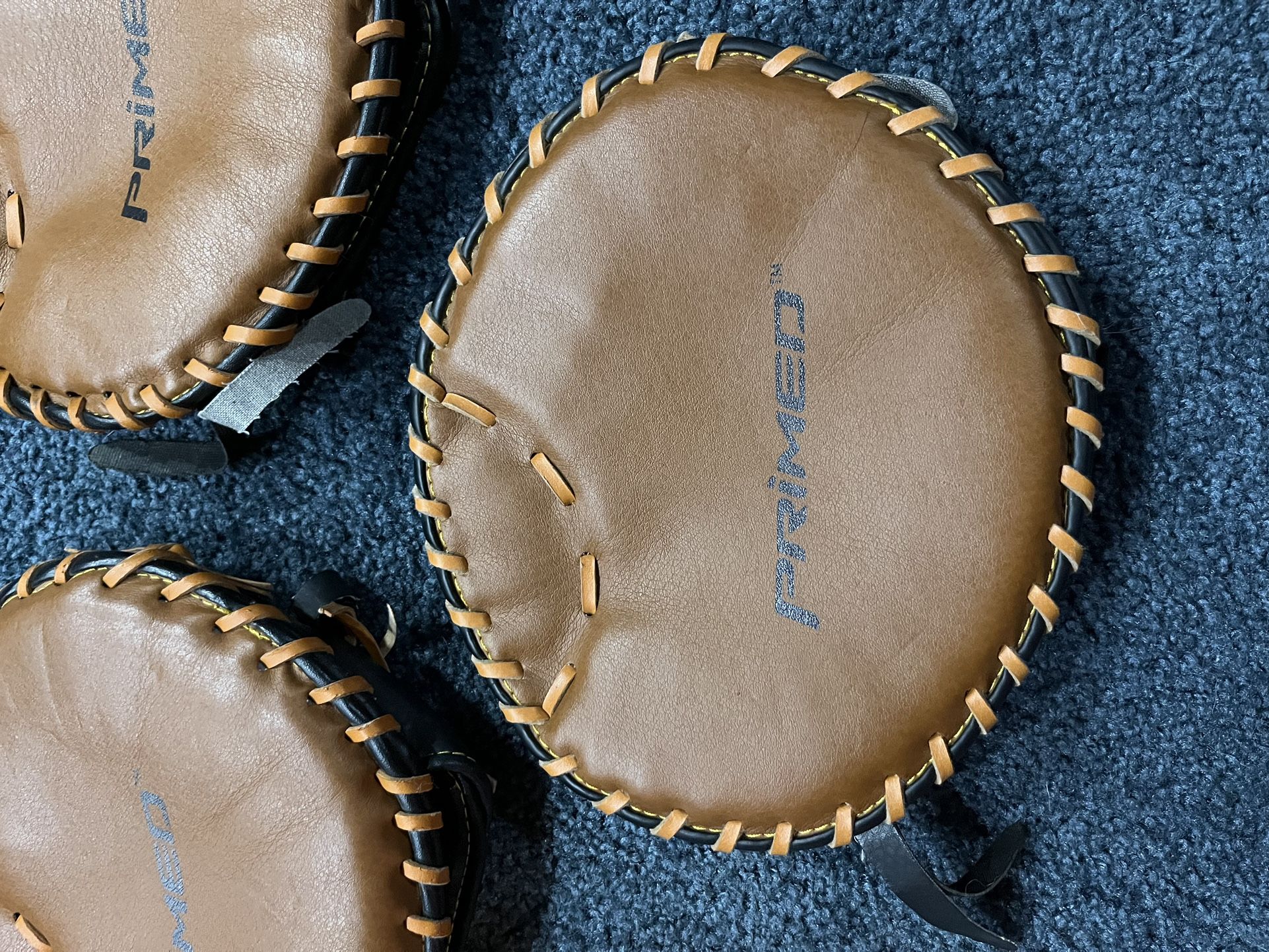 (3) PRIMED Infield Training Gloves lot of 3 | Right Handed Throw