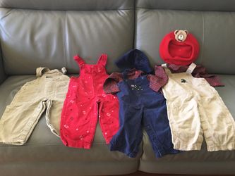 8 pieces kids overall set. Size 18 months