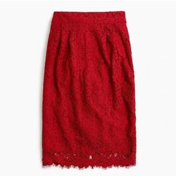 J. CREW, Lace Pintuck Pencil Skirt Size 0