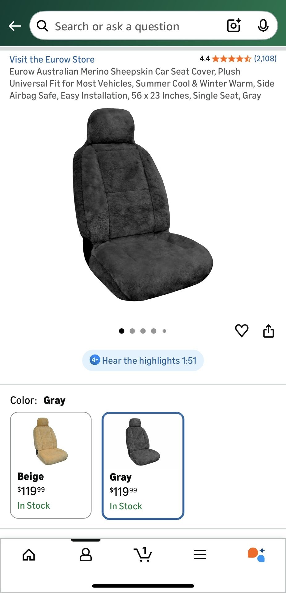 Sheepskin Car Seatcovers