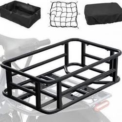 New Romatlink Large Ebike Basket Rear, Waterproof Metal Electric Bicycle Basket, Quick Assemble Bike