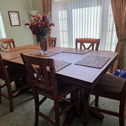 Counter Height Dining Room Table With 6 Chairs