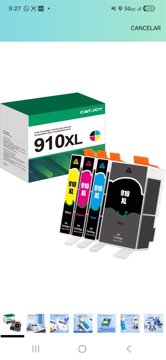 910XL ink cartridges for HP 910XL printers, combined package compatible with HP OfficeJet printers