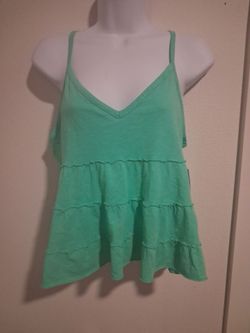 Women's green tank top si,e medium