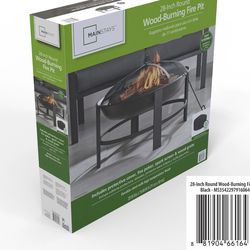 wood burning fire pit 28 inch