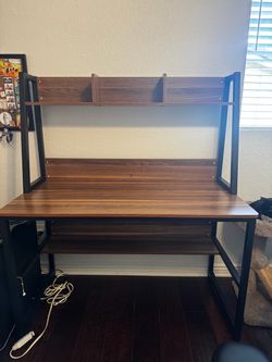 Computer Desk with Hutch and Shelves