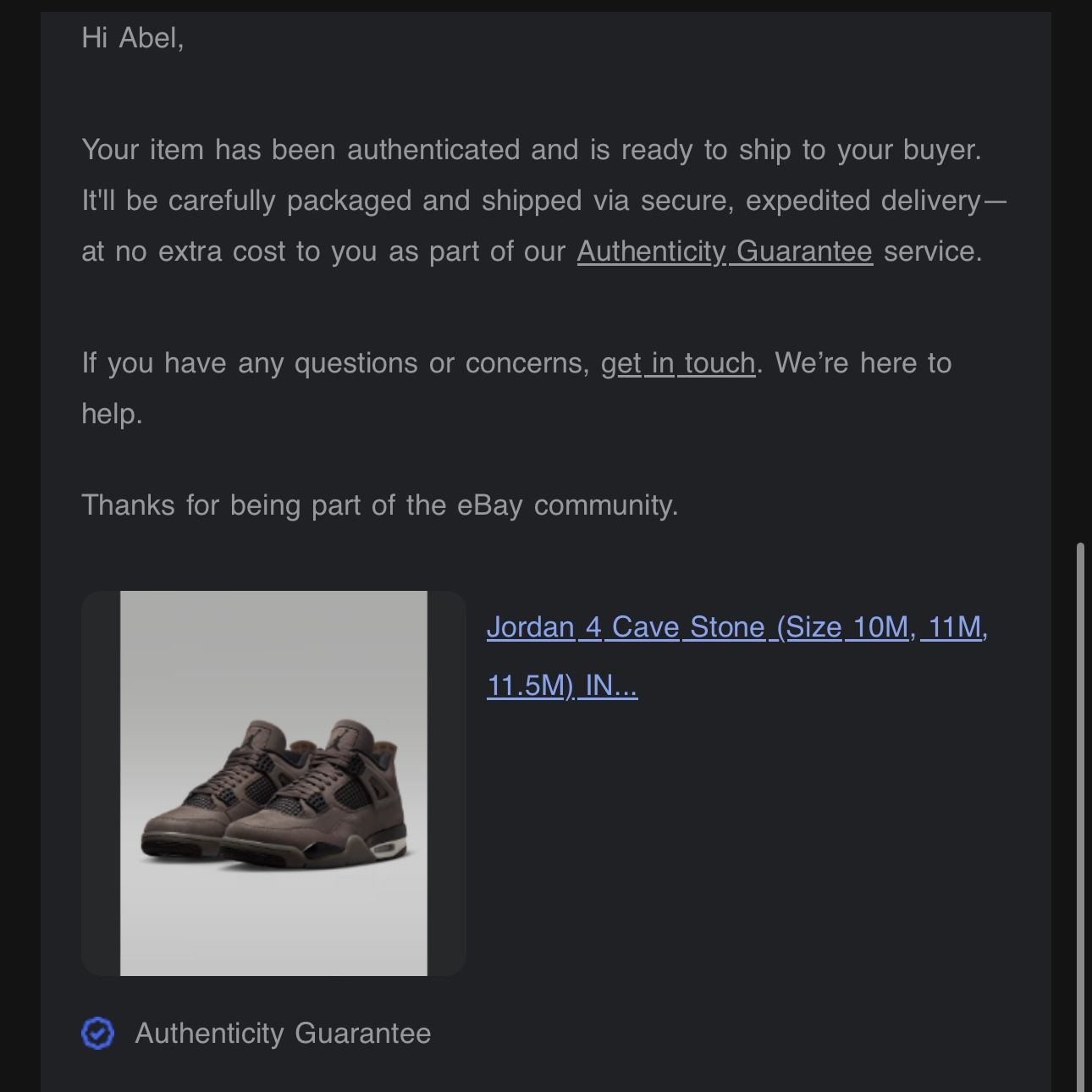 Jordan Cave Stone (Size 10M, (READ DESCRIPTION)