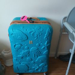 A Blue Rolling Bag
