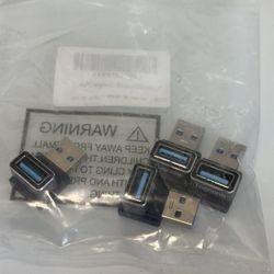 Pack Of 4 USB 90 Degree Adapters