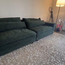 Dark green couch 