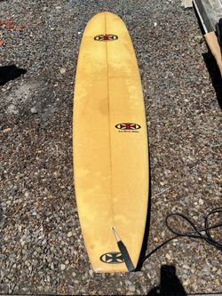 9’0 Vintage Iron Cross Longboard Surfboard - Pat Curren "Red Baron" (Fins & Leash)