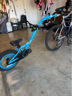 Kids co-pilot bike trailer