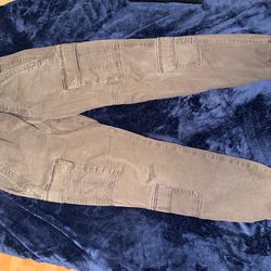 Hollister Advanced Stretch Cargo Jogger Pants in Dark Khaki