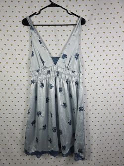 Victorias Secret ANGELS Vintage y2k Medium Satin Silky Slip Dress Lingerie HTF