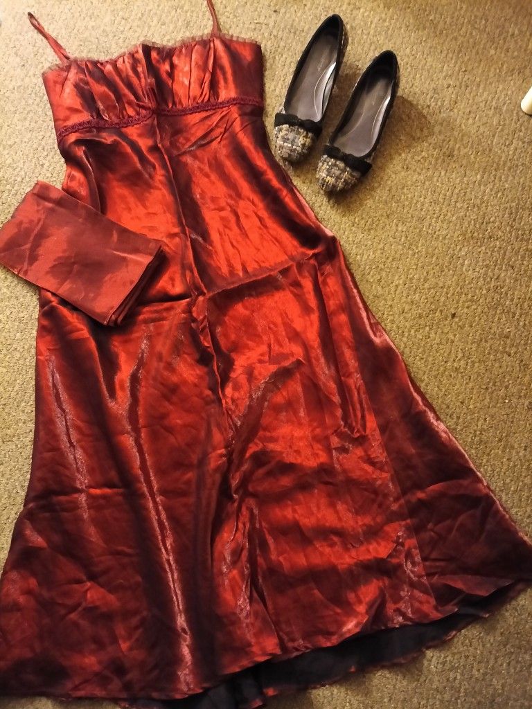 Ladies Dress, Shoes, Purse And Wallet