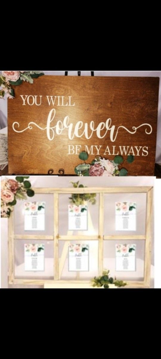 Wedding Signs And Mirrors $5-$100