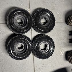 Atv Rims And Tires - Set Of 4