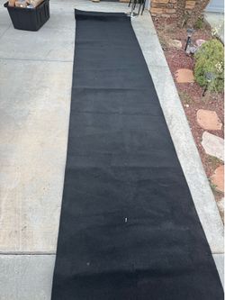 Aisle Runner- black carpet felt material size 4 ft by 15 ft long. Party, wedding, events