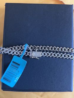 Silver Monaco Bracelet with 2.16 CTW VVSD 5.8mm 7.5 Inches long