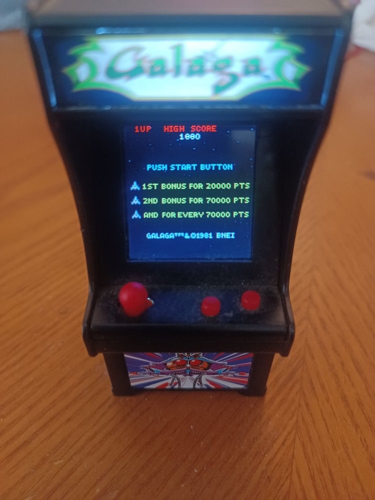 Many old school video game Galaga