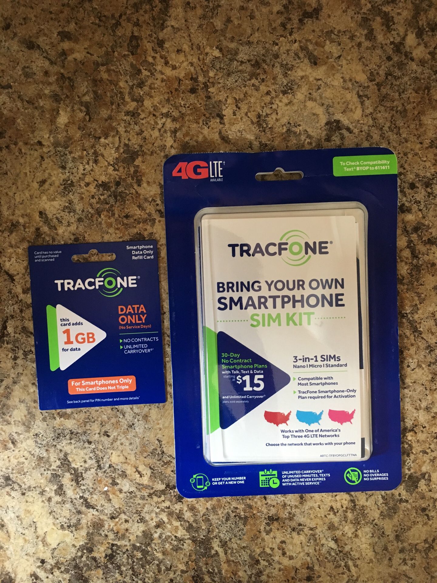 Tracfone Byod kit and data Card