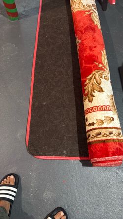 Red Floral Area Rug