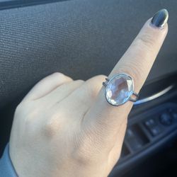 Sterling Silver Quartz Ring 