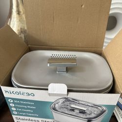 Stainless Steel Pet Water Fountain With Filter Brand New 