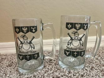 Medieval Times 24-ounce souvenir glass beer steins