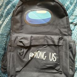 Among Us Backpack – Good Condition, Spacious School Bag!