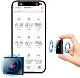 new 128GB(9000 Hour) 2-Sides Magnetic Voice Recorder, Recording Device with Al-Triple Noise Cancellation, Voice Activated Recorder 90 Days Storage Cap