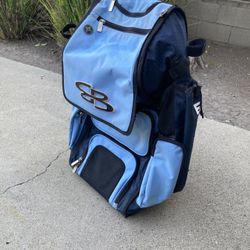 Blue Hybrid Boombah Superpack Roller Bat Bag.
