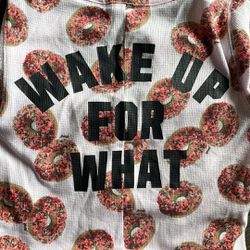 PINK VS Donut Print Wake Up For What Onesie Pajama