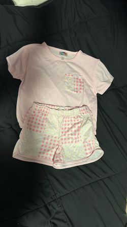 Girls Shirt And Shorts Pj Set Sz 10